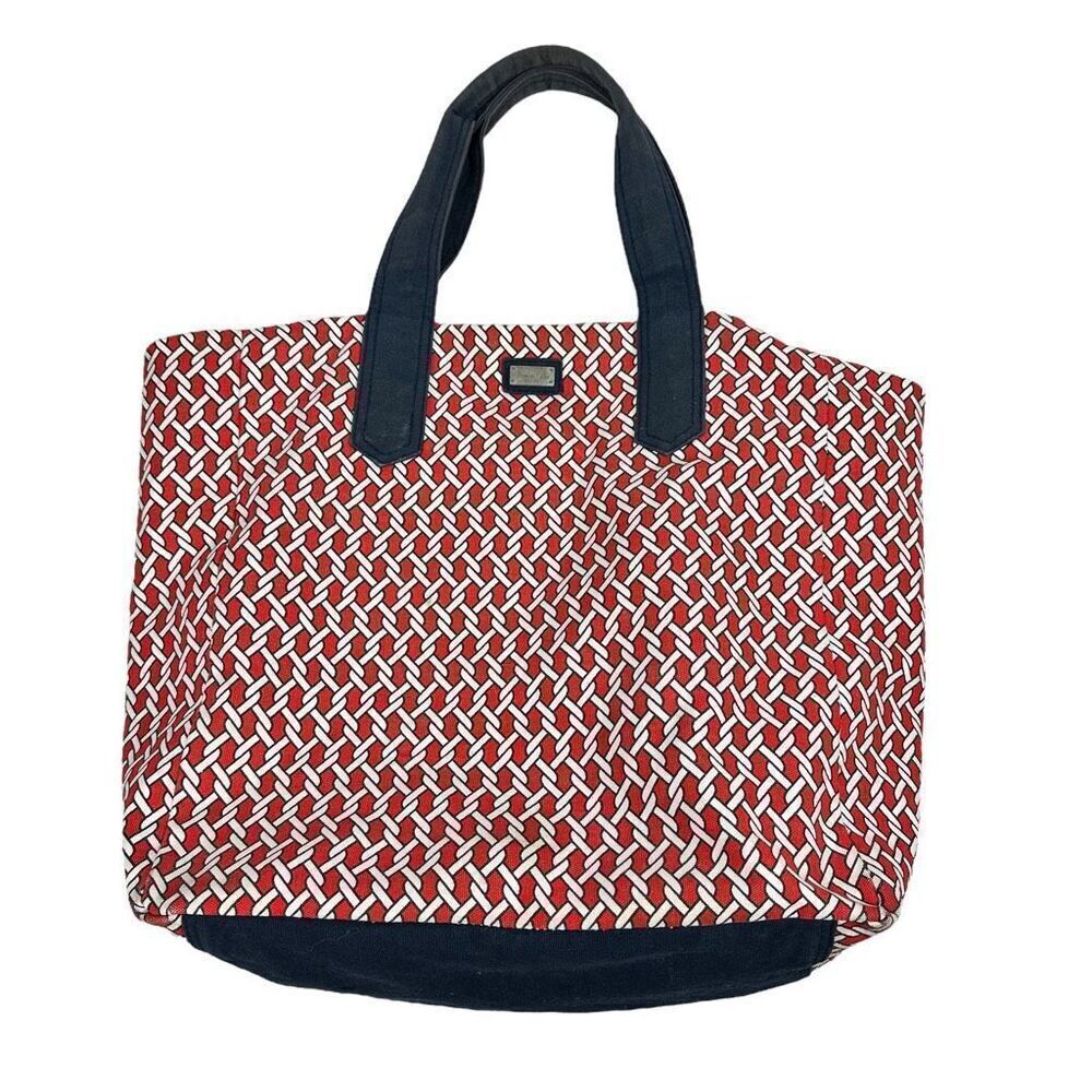 Ame & Lulu Red, White & Blue Canvas Nautical Beach Bag